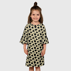 Платье клеш для девочки Шкура Леопарда Leopard, цвет: 3D-принт — фото 2