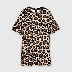 Платье клеш для девочки Леопардовые Пятна, цвет: 3D-принт