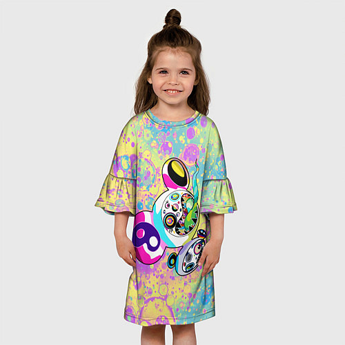 Детское платье Такаси Мураками Безумный ДОБ / 3D-принт – фото 3