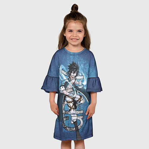 Детское платье Хвост Феи Грей Фуллбастер Gray Fullbuster / 3D-принт – фото 3