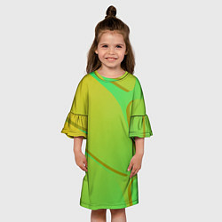 Платье клеш для девочки Градиентная абстракция, цвет: 3D-принт — фото 2