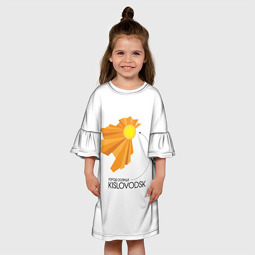 Детское платье Я люблю Кисловодск / 3D-принт – фото 3