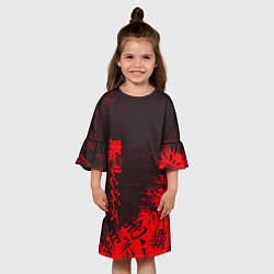 Платье клеш для девочки Токийские мстители Горизонтальная надпись, цвет: 3D-принт — фото 2