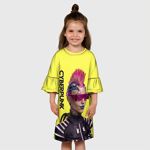 Детское платье Cyberpunk Панк / 3D-принт – фото 3