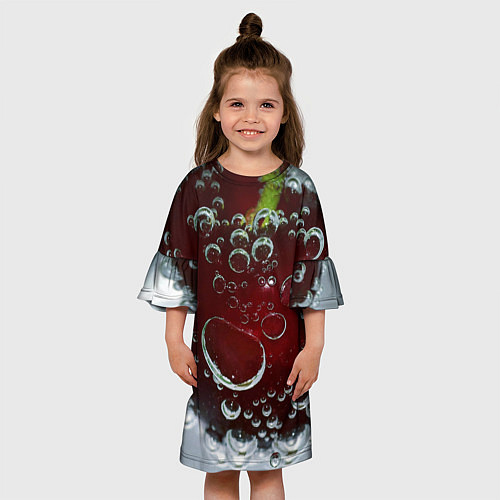 Детское платье Сочная вишня под водой / 3D-принт – фото 3