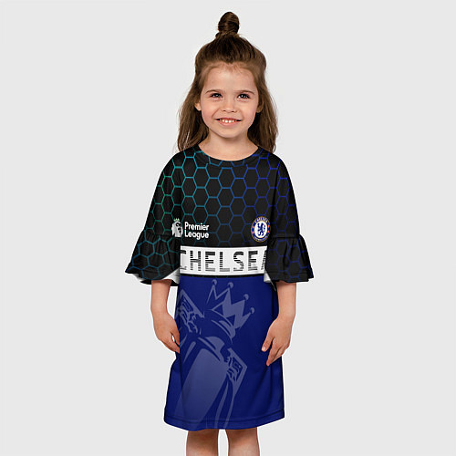 Детское платье FC Chelsea London ФК Челси Лонон / 3D-принт – фото 3