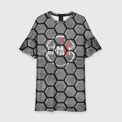 Платье клеш для девочки Барадак на гранитной плитке, цвет: 3D-принт