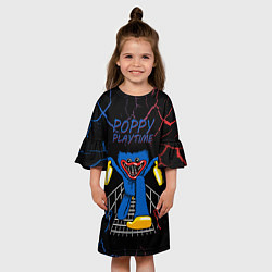 Платье клеш для девочки Монстр Huggy Wuggy, цвет: 3D-принт — фото 2