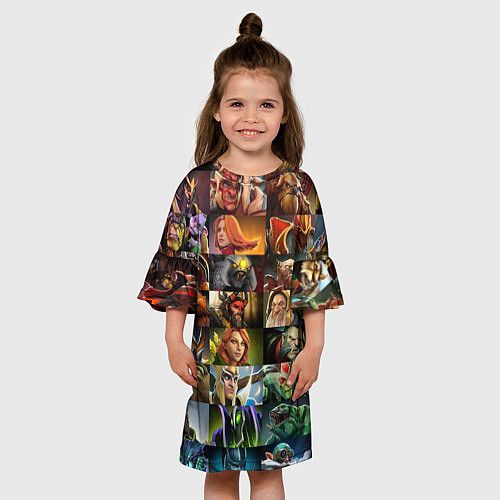 Детское платье HEROES DOTA 2 ПЕРСОНАЖИ ДОТА 2 / 3D-принт – фото 3
