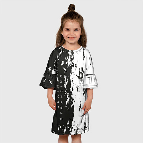 Детское платье Death Stranding Black & White / 3D-принт – фото 3