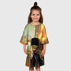 Платье клеш для девочки Мия Карнштайн Сode Vein, цвет: 3D-принт — фото 2