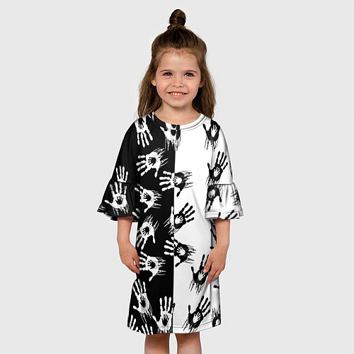 Детское платье Death Stranding паттерн логотипов / 3D-принт – фото 3