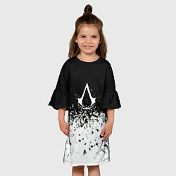 Платье клеш для девочки Assassins creed ассасины, цвет: 3D-принт — фото 2