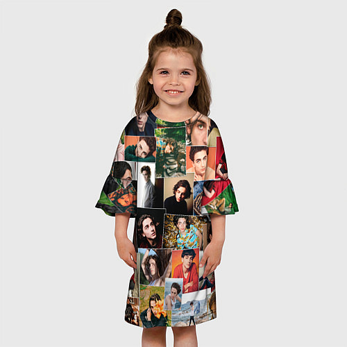 Детское платье Тимоти цветной коллаж / 3D-принт – фото 3