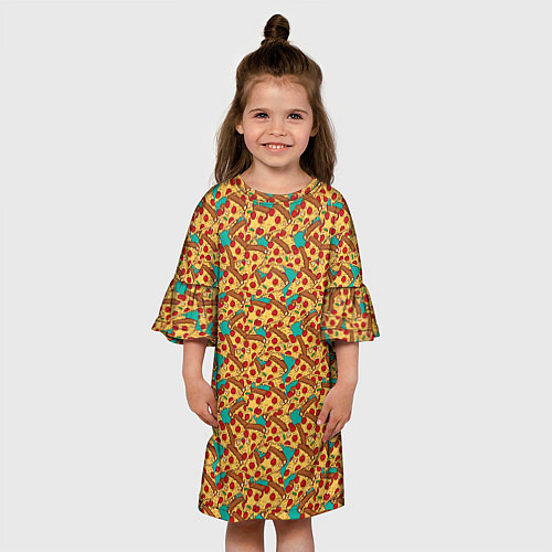 Детское платье Итальянская Пицца Pizza / 3D-принт – фото 3