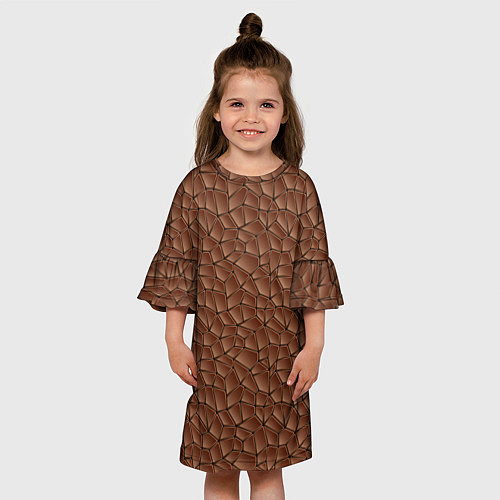 Детское платье Шоколадная Текстура / 3D-принт – фото 3