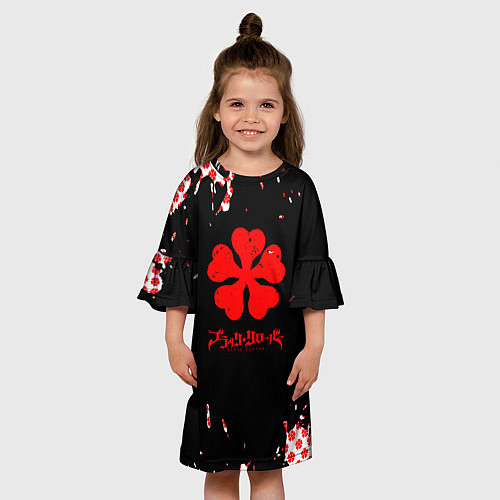 Детское платье Чёрный клевер патер / 3D-принт – фото 3