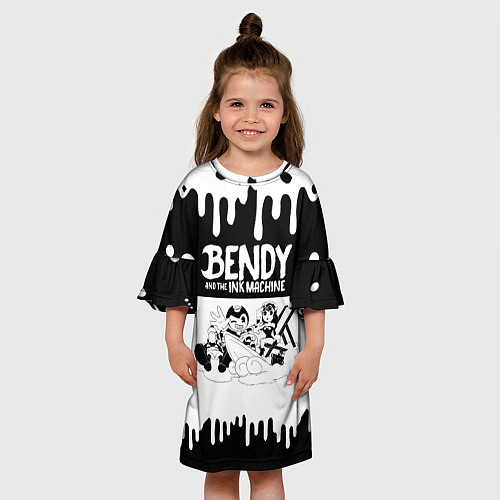 Детское платье БЕНДИ И АЛИСА BENDY AND THE INK MACHINE / 3D-принт – фото 3