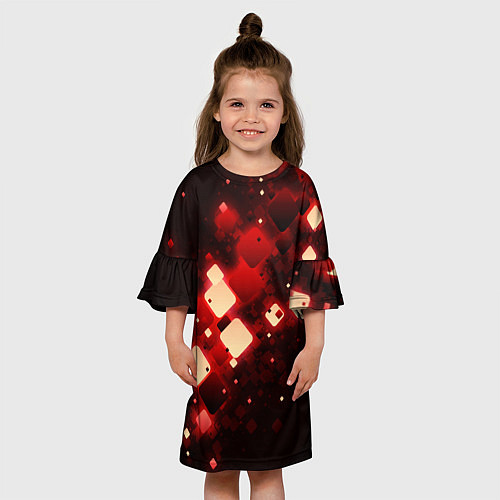 Детское платье Рубиновый поток / 3D-принт – фото 3