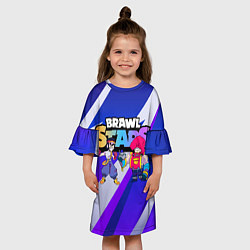 Платье клеш для девочки FANG & GROM BRAWL STARS, цвет: 3D-принт — фото 2