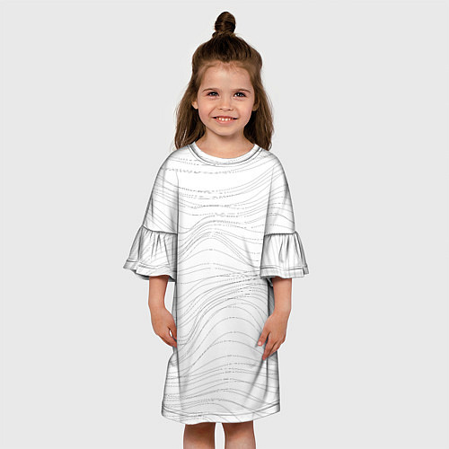 Детское платье Белые волны / 3D-принт – фото 3
