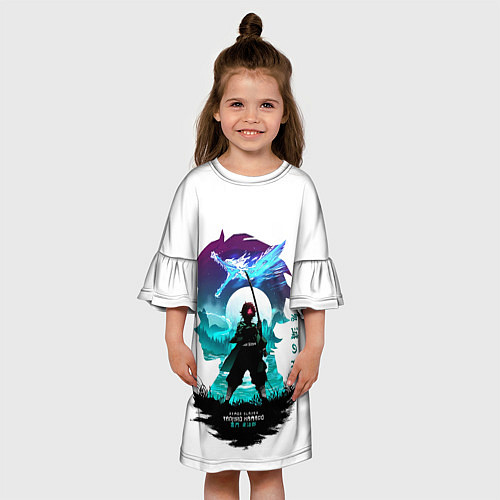 Детское платье Танджиро Камадо Клинок рассекающий демонов / 3D-принт – фото 3