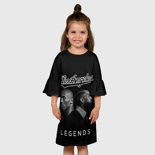 Детское платье Los Angeles Legends Легенды Лос-Анджлелеса / 3D-принт – фото 3