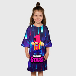 Платье клеш для девочки GROM BRAWL STARS ГРОМ БРАВЛ СТАРС, цвет: 3D-принт — фото 2