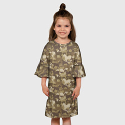 Платье клеш для девочки Бегущие Дикие Лошади, цвет: 3D-принт — фото 2