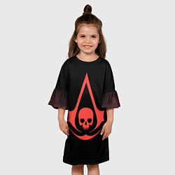 Платье клеш для девочки Assassins creed ubisoft, цвет: 3D-принт — фото 2