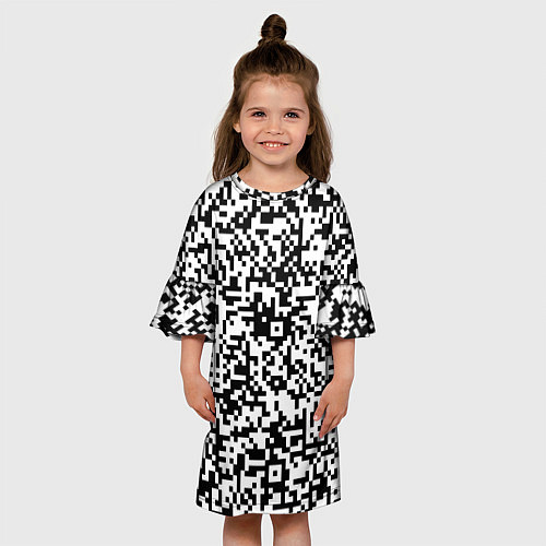 Детское платье Стиль QR код / 3D-принт – фото 3