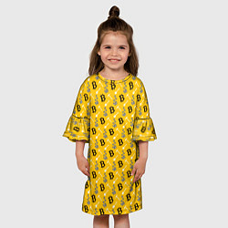 Платье клеш для девочки Добыча Биткоинов, цвет: 3D-принт — фото 2