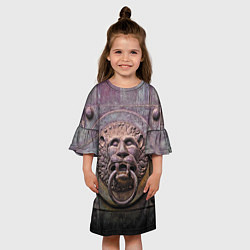 Платье клеш для девочки Lion gate, цвет: 3D-принт — фото 2