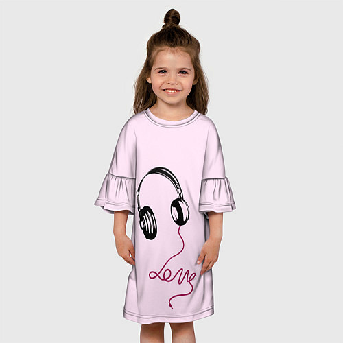 Детское платье Музыка любви / 3D-принт – фото 3