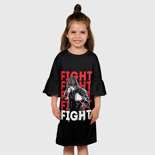 Детское платье FIGHT FIGHT FIGHT / 3D-принт – фото 3