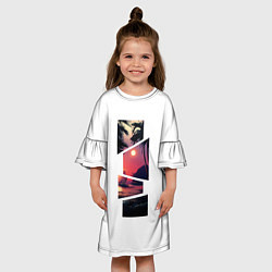 Платье клеш для девочки Сайдинг Пальма, цвет: 3D-принт — фото 2