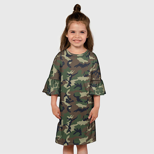 Детское платье Камуфляж: классика / 3D-принт – фото 3