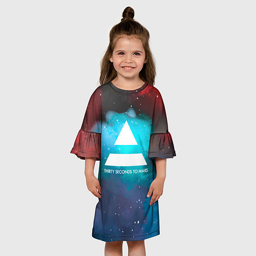 Детское платье 30 Seconds to Mars: Звездное небо / 3D-принт – фото 3