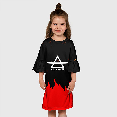 Детское платье 30 Seconds to Mars - Fire / 3D-принт – фото 3