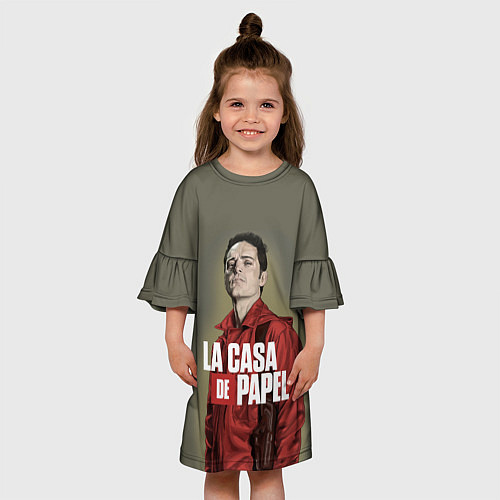 Детское платье БУМАЖНЫЙ ДОМ БЕРЛИН - LA CASA DE PAPEL / 3D-принт – фото 3