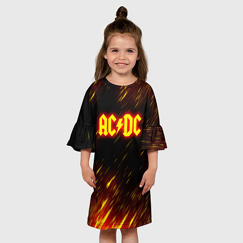 Детское платье ACDC Neon / 3D-принт – фото 3