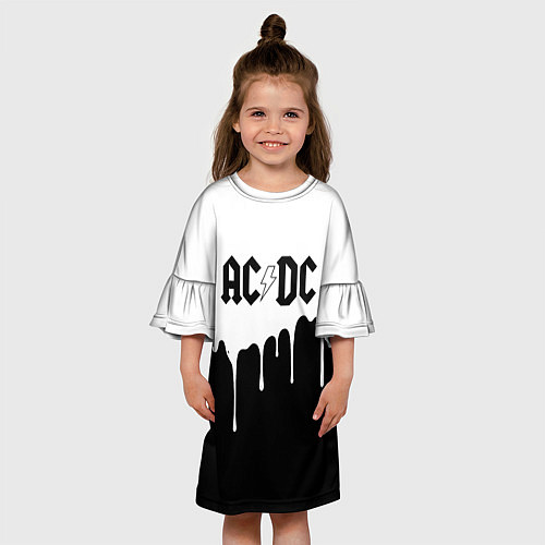 Детское платье ACDC подтёки / 3D-принт – фото 3