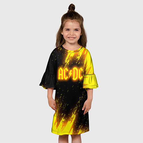 Детское платье ACDC - Neon / 3D-принт – фото 3