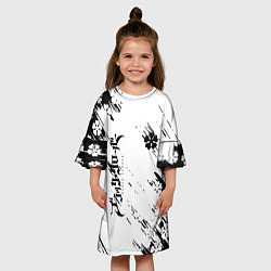 Платье клеш для девочки Чёрный клевер black clover,, цвет: 3D-принт — фото 2