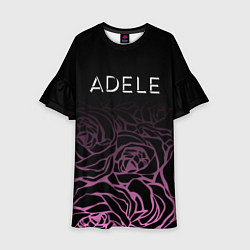 Платье клеш для девочки Adele Розы, цвет: 3D-принт