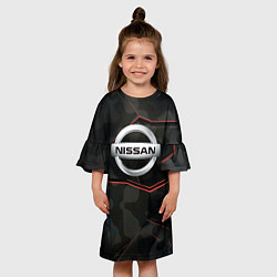 Платье клеш для девочки Nissan xtrail, цвет: 3D-принт — фото 2