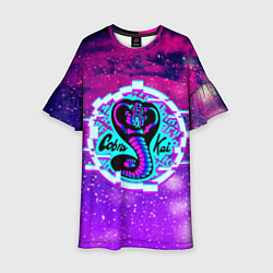 Платье клеш для девочки Кобра Кай 2022, цвет: 3D-принт