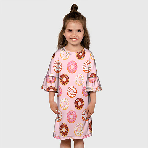 Детское платье Pink donuts / 3D-принт – фото 3