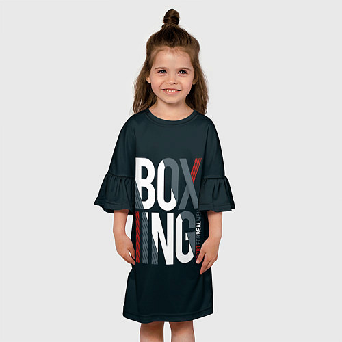 Детское платье Бокс - Boxing / 3D-принт – фото 3
