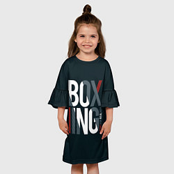 Платье клеш для девочки Бокс - Boxing, цвет: 3D-принт — фото 2